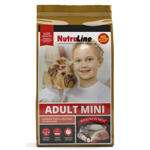 Hrana uscata pentru caini Nutraline Dog Adult Mini 8kg
